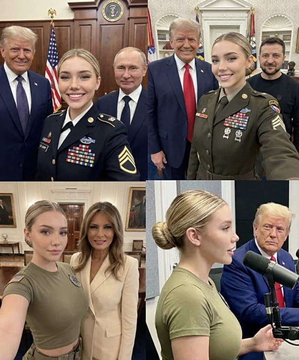 AI Created example — "Jessica Foster" — a viral AI-generated persona who gained m